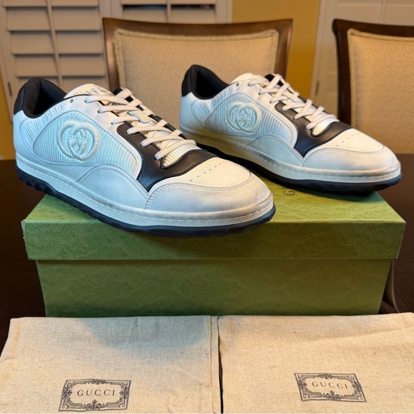 Gucci Other - New Authentic Gucci Mac80 GG Logo Sneaker Shoes White Black Size UK 12 /US 12.5